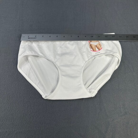 Jockey Women's Size Large 7 Panty Brief Hipster Smooth And Shine White New - Picture 7 of 9